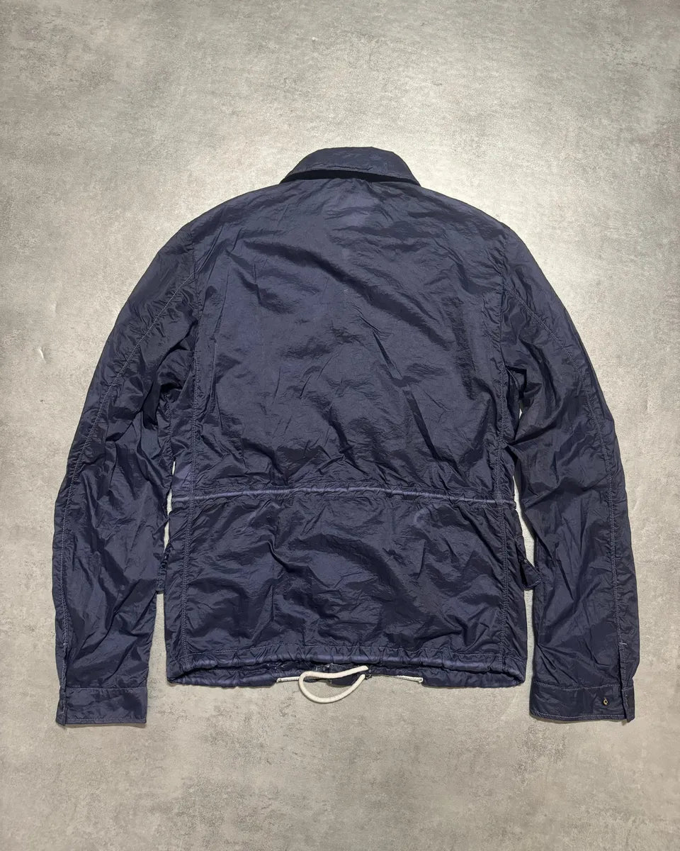 2000s Stone Island Nylon Navy Light Tactical Cargo Jacket (S/M) 1