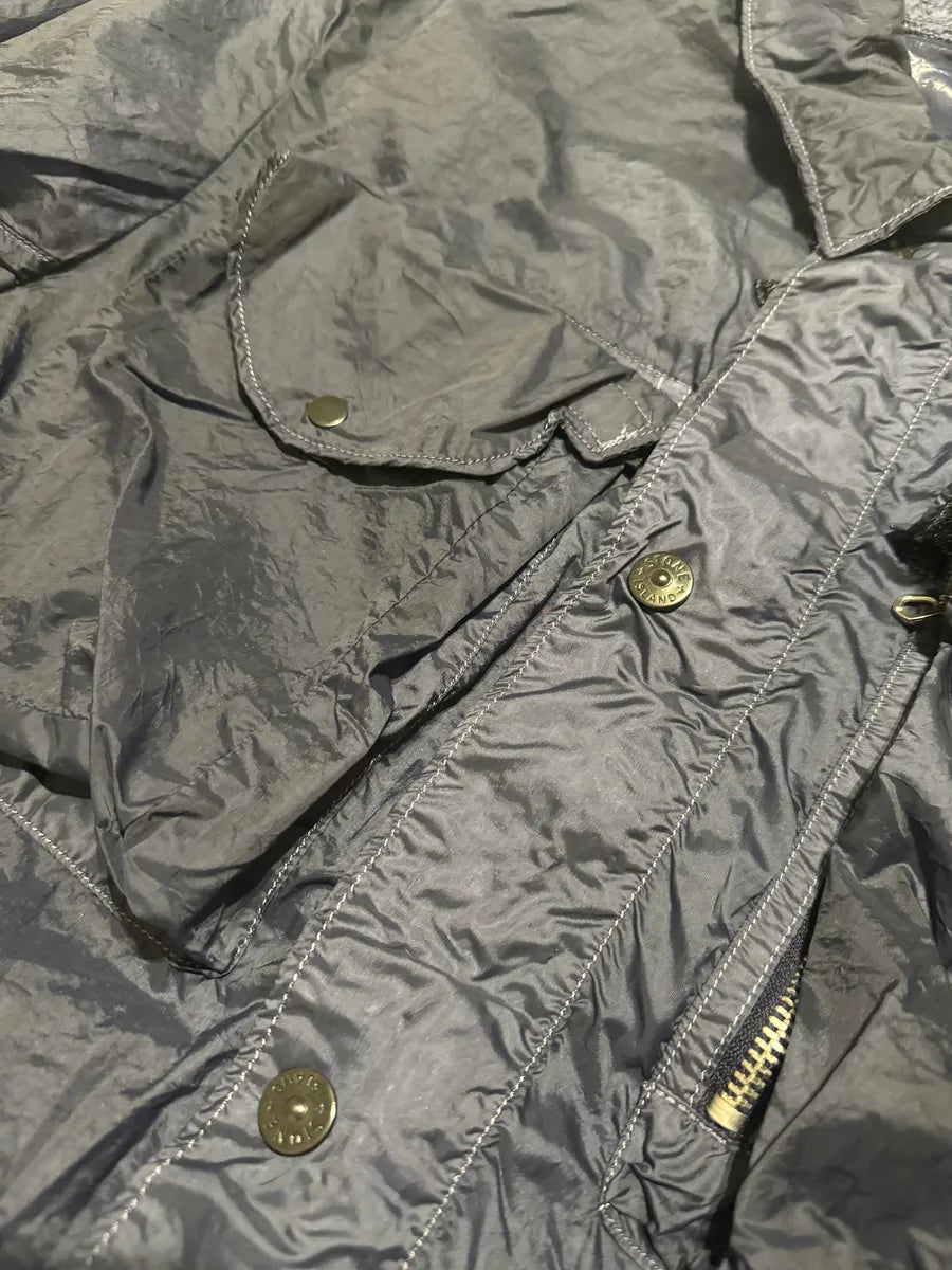 2000s Stone Island Nylon Navy Light Tactical Cargo Jacket (S/M) 5