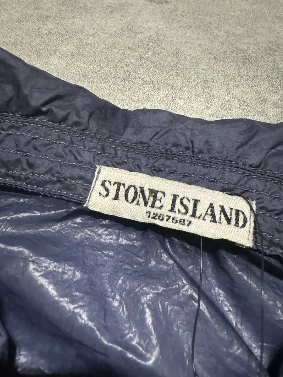 2000s Stone Island Nylon Navy Light Tactical Cargo Jacket (S/M) 6