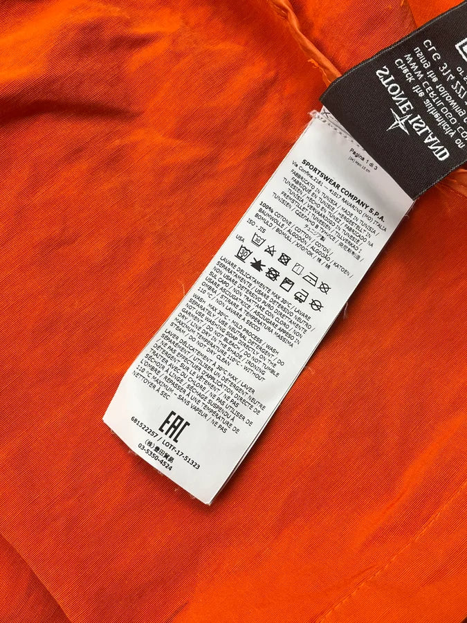 2000s Stone Island Orange Multi-Pocket Parka Windbreaker Jacket UEpDWNC 15