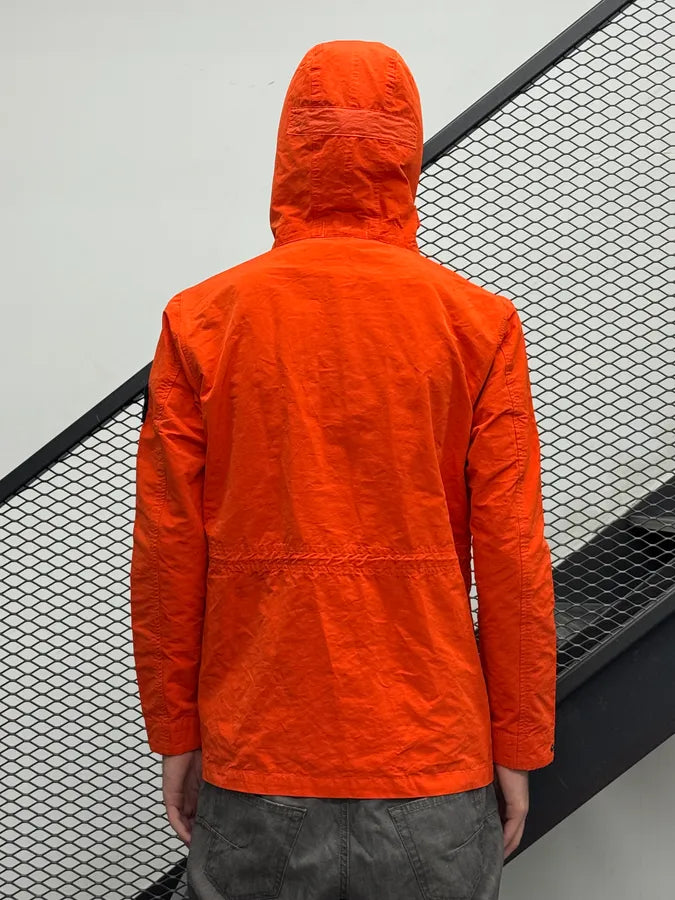 2000s Stone Island Orange Multi-Pocket Parka Windbreaker Jacket UEpDWNC 2