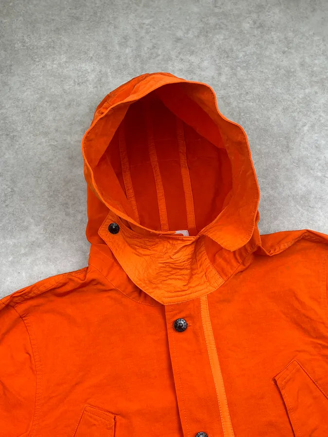 2000s Stone Island Orange Multi-Pocket Parka Windbreaker Jacket UEpDWNC 5