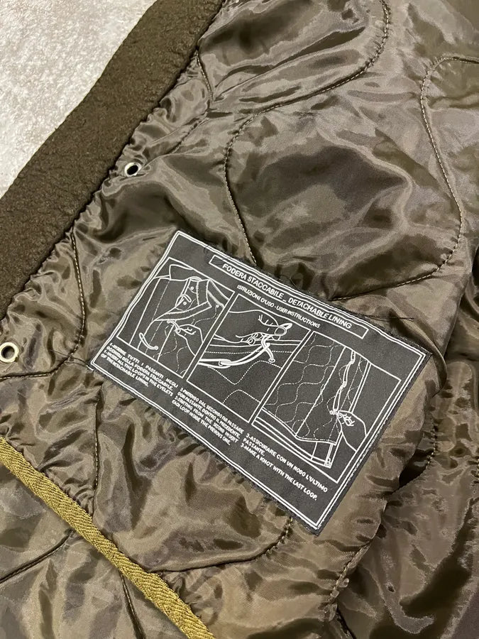 2000s Stone Island Quilted Brown Hooded Jacket rFhyHMw 10