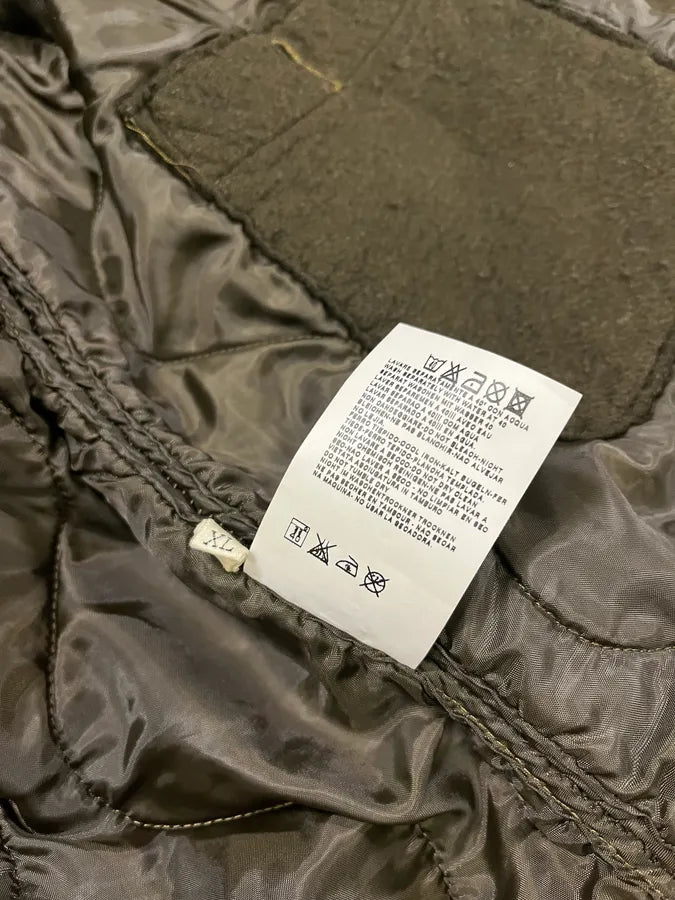 2000s Stone Island Quilted Brown Hooded Jacket rFhyHMw 11