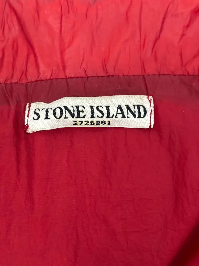 2000s Stone Island Down Red Nylon Quilted Vest Jacket mGnfxOv 11