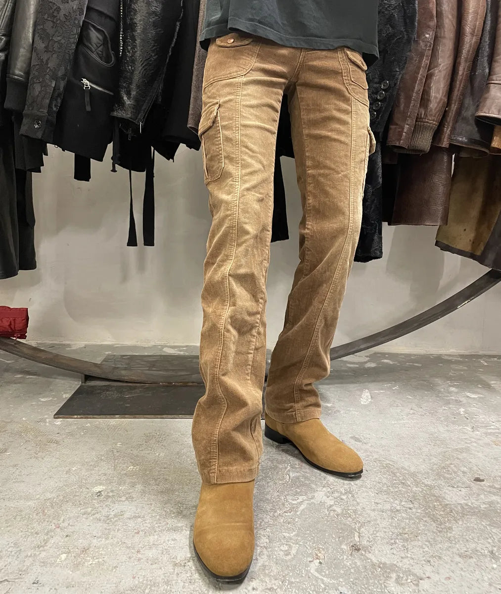 2000s Sushan Brown Velvet Japan Pants (XS) QizwkxU 0