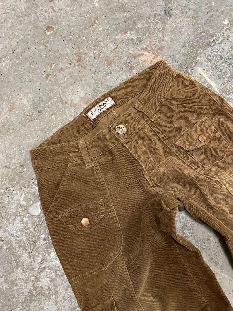 2000s Sushan Brown Velvet Japan Pants (XS) QizwkxU 10