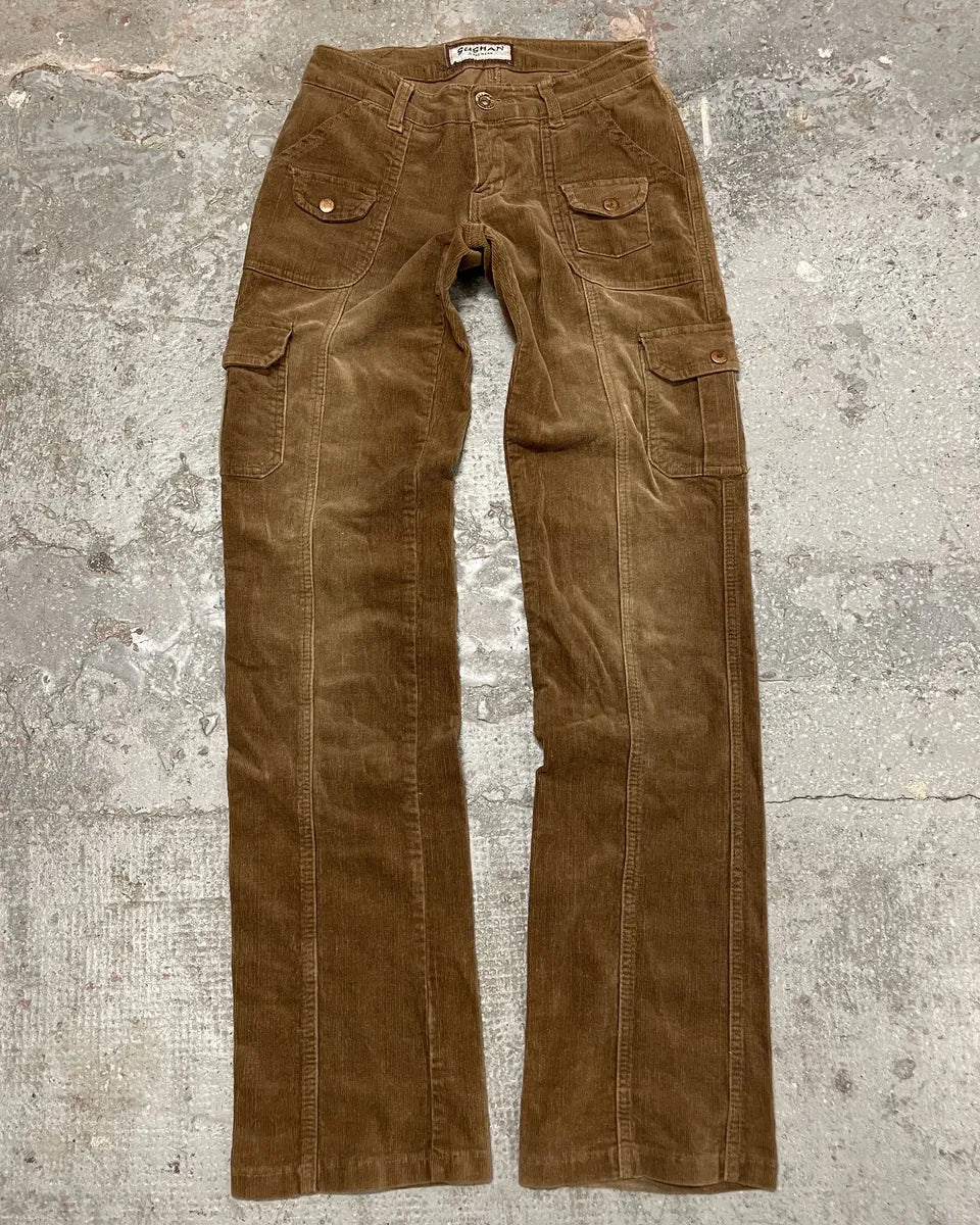 2000s Sushan Brown Velvet Japan Pants (XS) QizwkxU 3