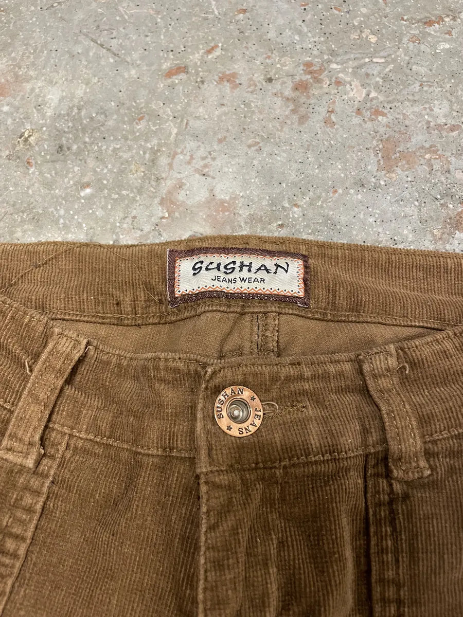 2000s Sushan Brown Velvet Japan Pants (XS) QizwkxU 8