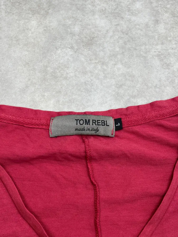 2000s Tom Rebl Red Magician Print T Shirt uYBRYFQ 6