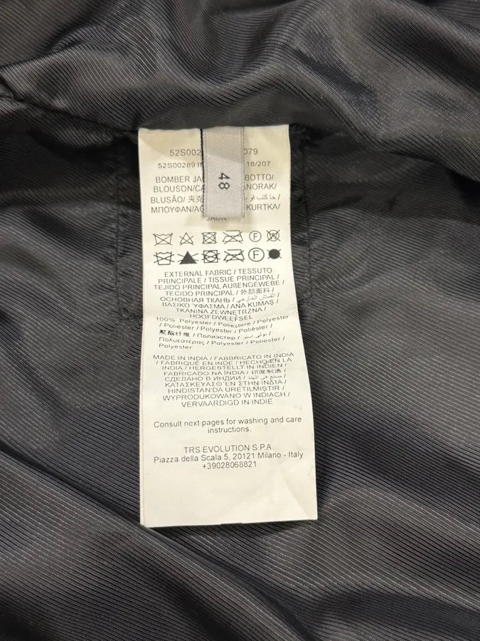 2000s Trussardi Stars Black Leather Jacket sHkNzsk 7