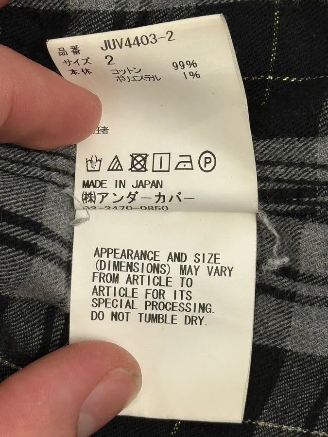 2000s Undercover Tartan Black & Grey Shirt dgTktAU 10