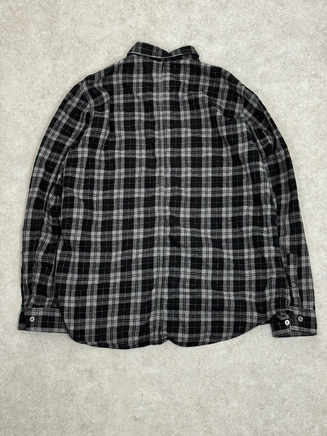 2000s Undercover Tartan Black & Grey Shirt dgTktAU 3