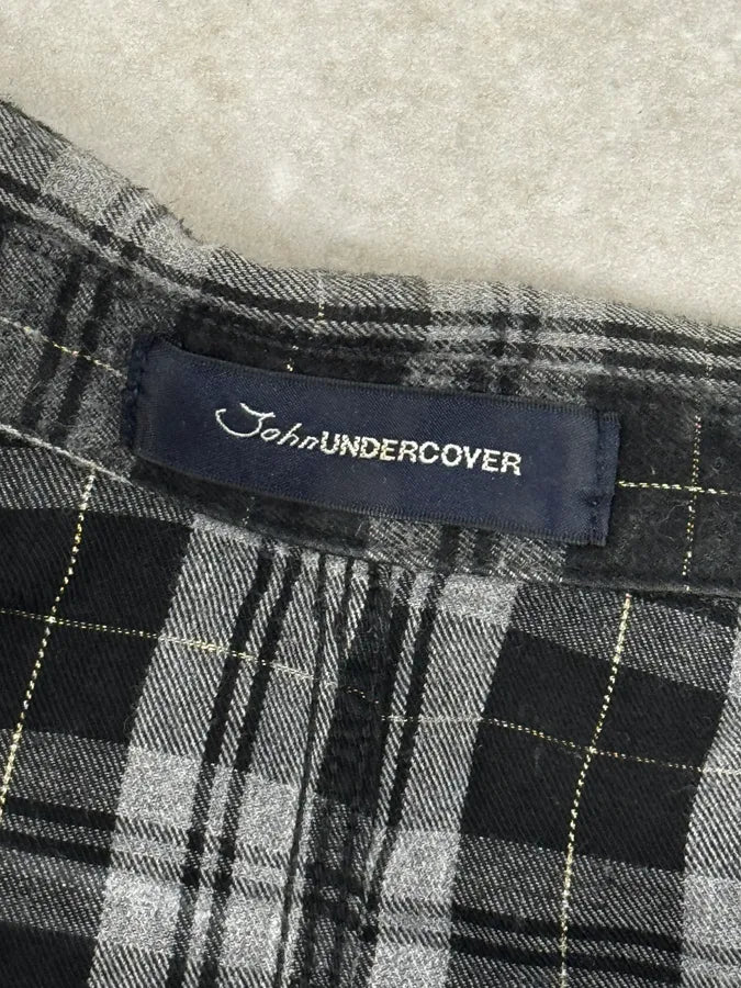 2000s Undercover Tartan Black & Grey Shirt dgTktAU 8