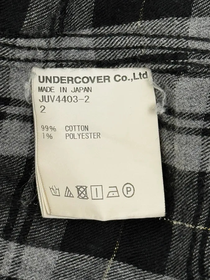 2000s Undercover Tartan Black & Grey Shirt dgTktAU 9