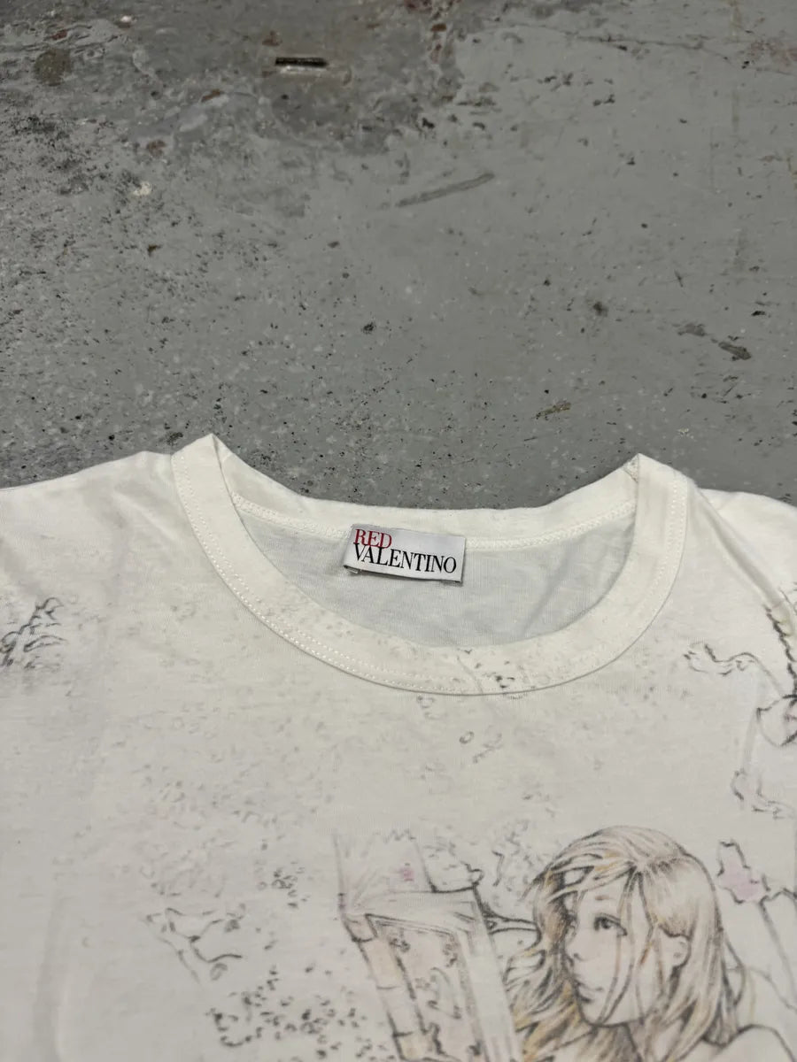 2000s Valentino Alice 3D Skirt White T-Shirt aufHHAa 3