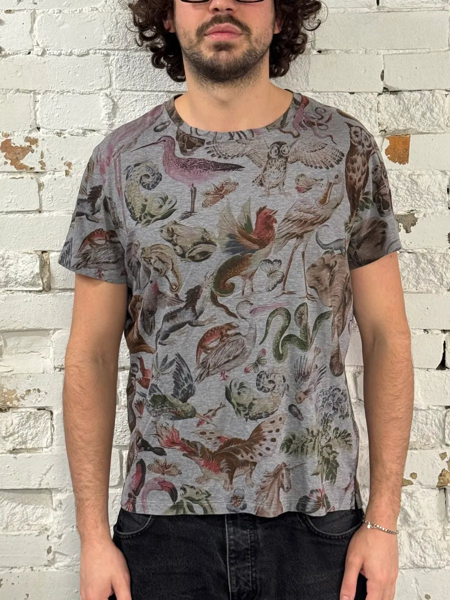 2000s Valentino Biodiversity Animals Grey T-Shirt DJOCCIS 1