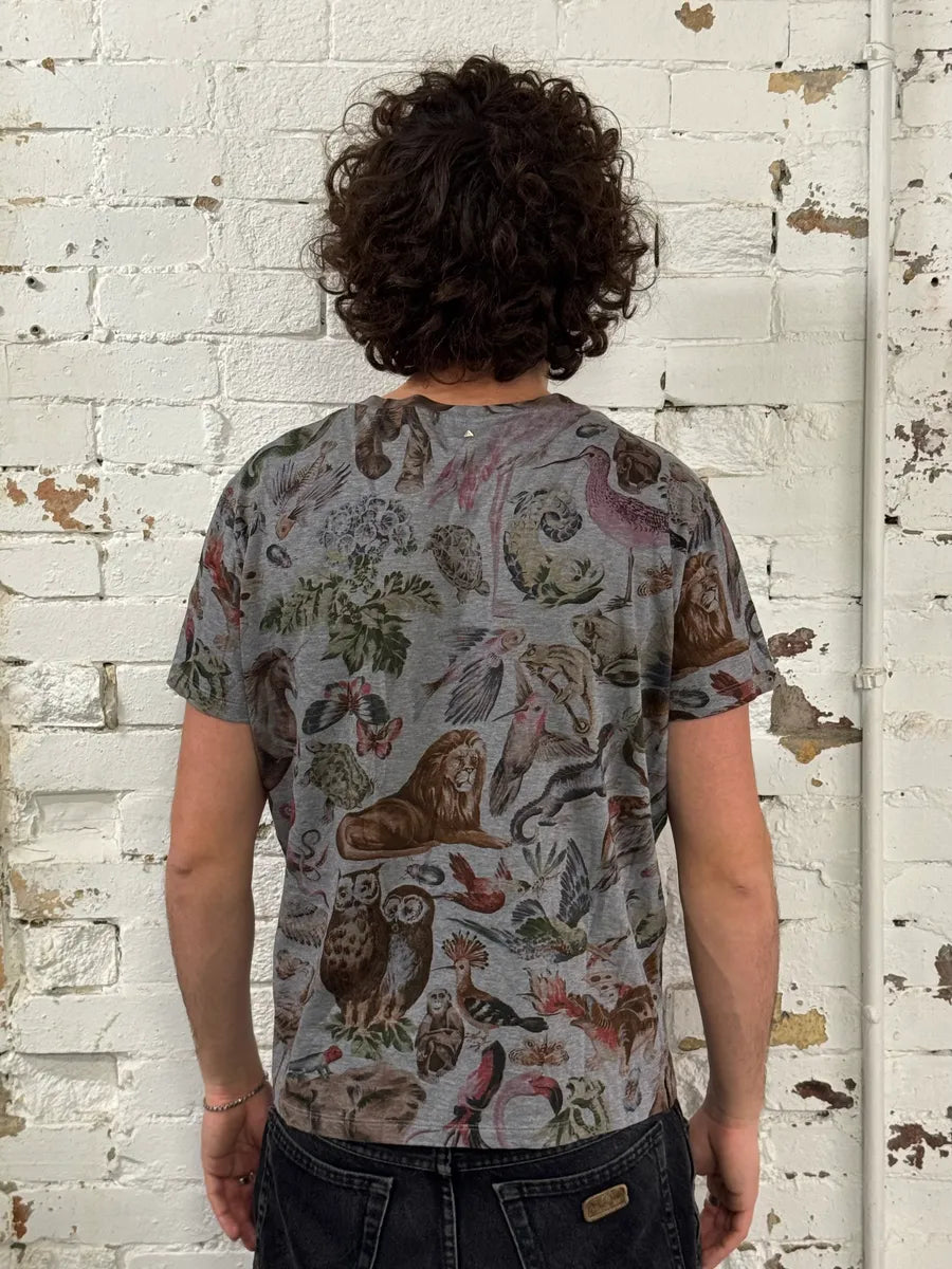 2000s Valentino Biodiversity Animals Grey T-Shirt DJOCCIS 2