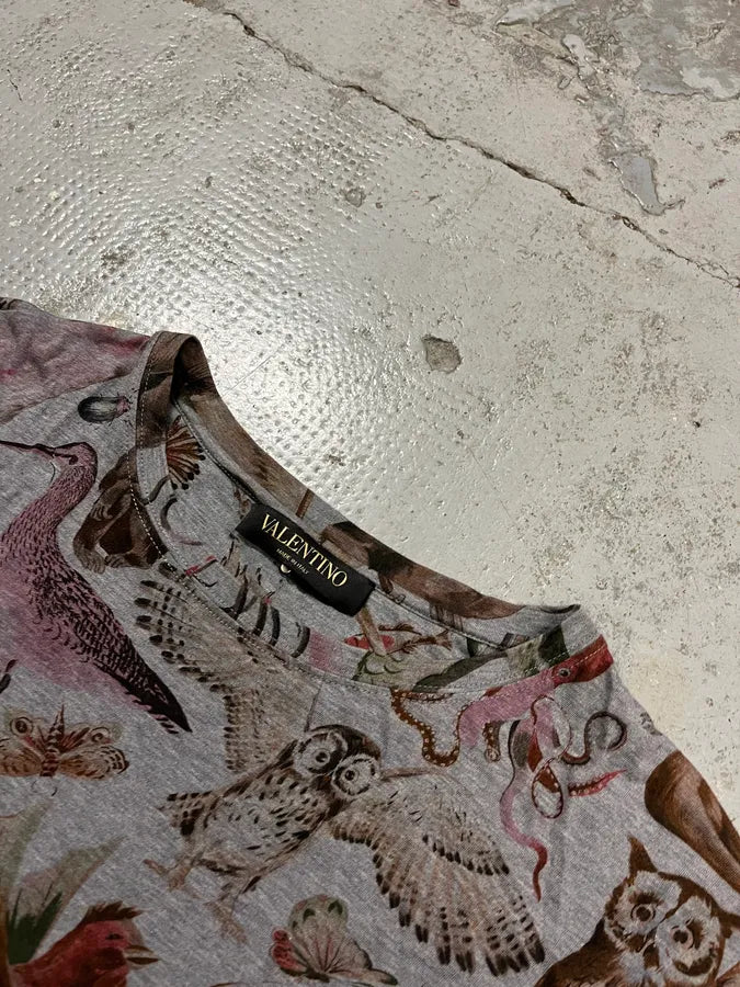 2000s Valentino Biodiversity Animals Grey T-Shirt DJOCCIS 3
