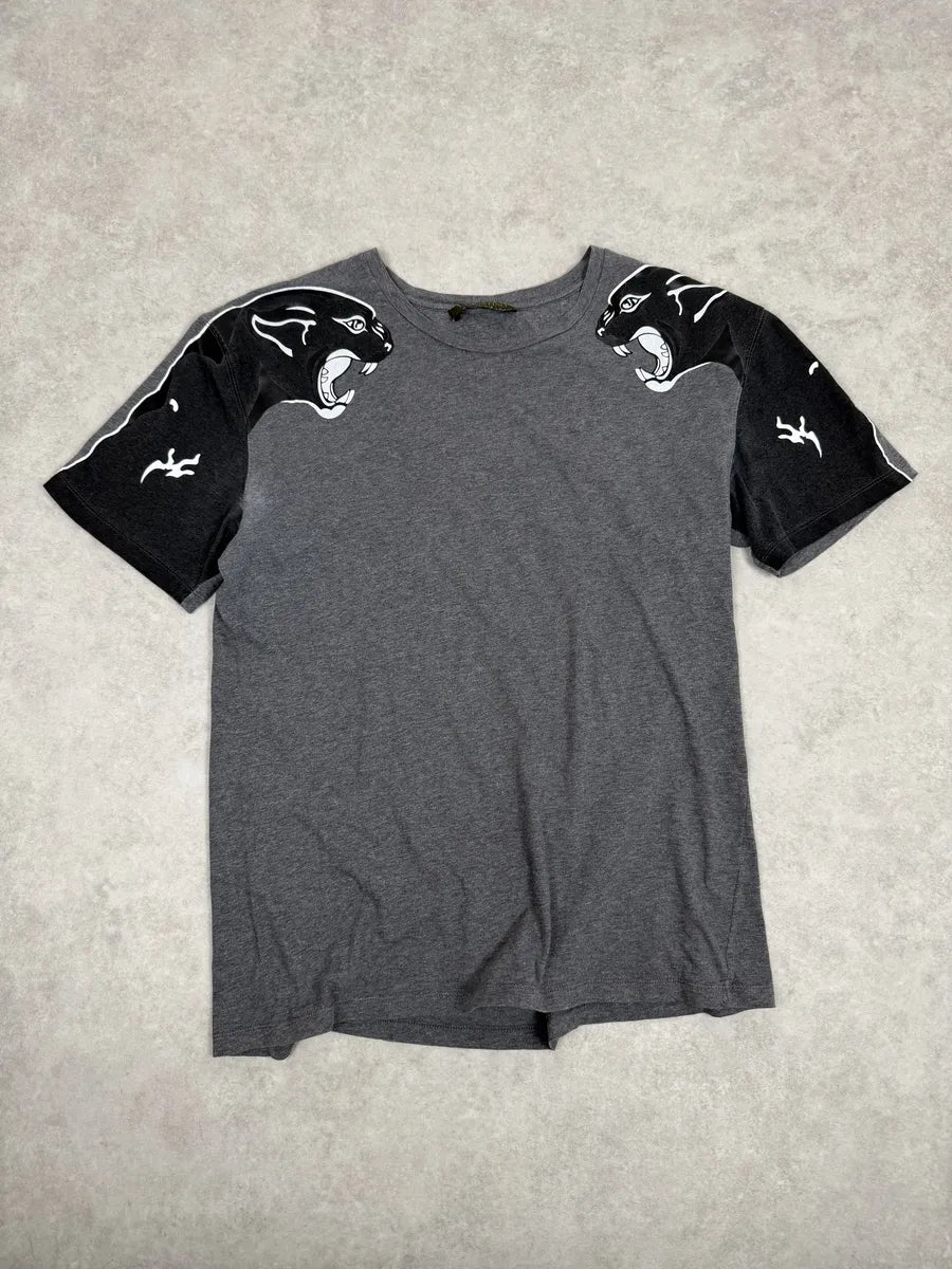 2000s Valentino Black Panther Grey T-Shirt kpyhtSb 0