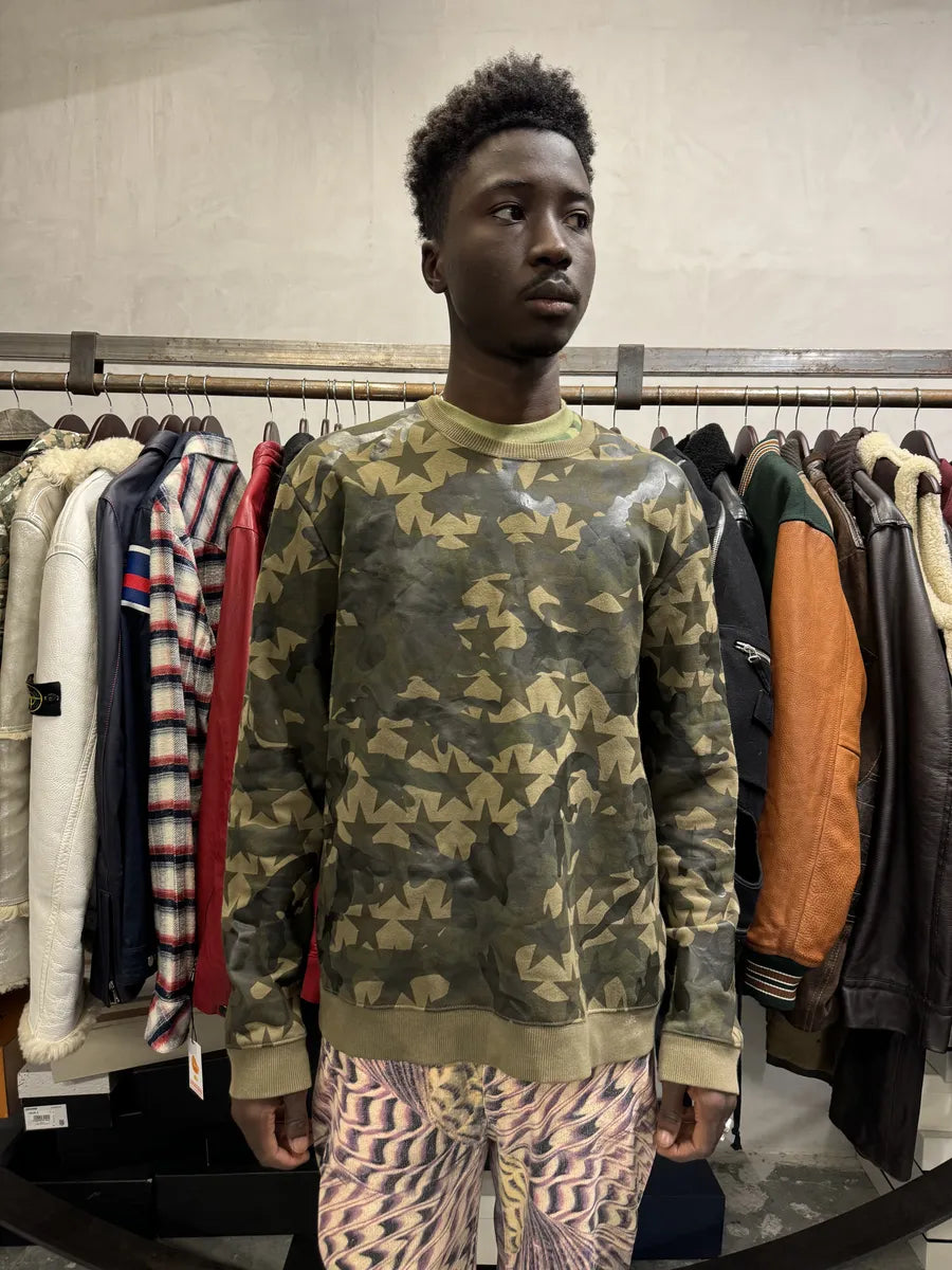 2000s Valentino Camo Stars Khaki Sweater FOBDDvZ 2