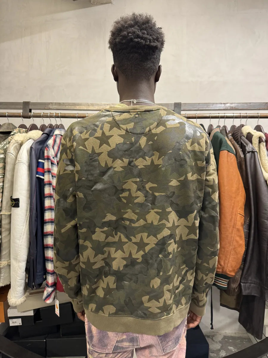 2000s Valentino Camo Stars Khaki Sweater FOBDDvZ 3