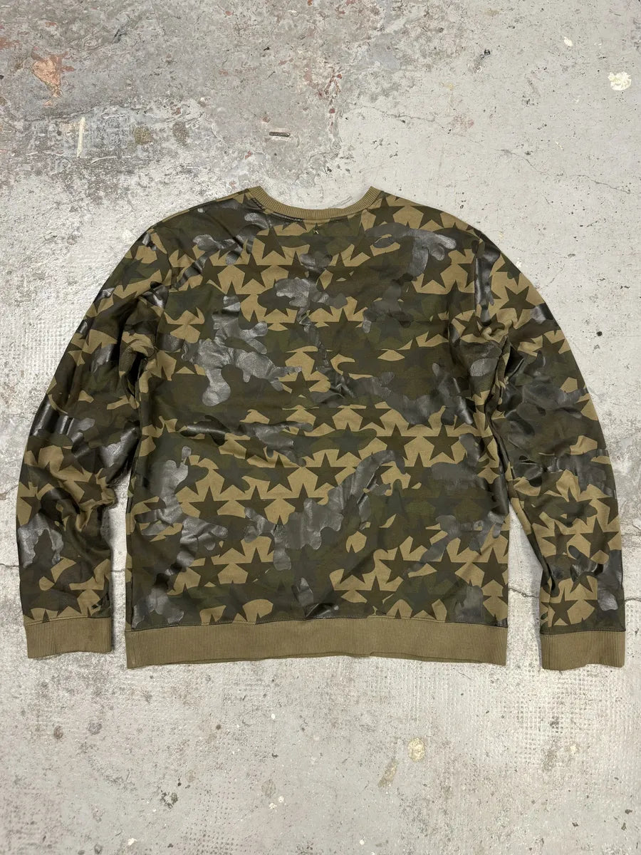 2000s Valentino Camo Stars Khaki Sweater FOBDDvZ 5