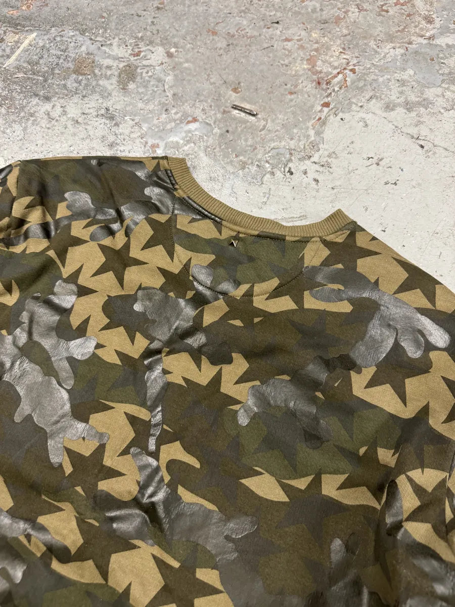 2000s Valentino Camo Stars Khaki Sweater FOBDDvZ 8