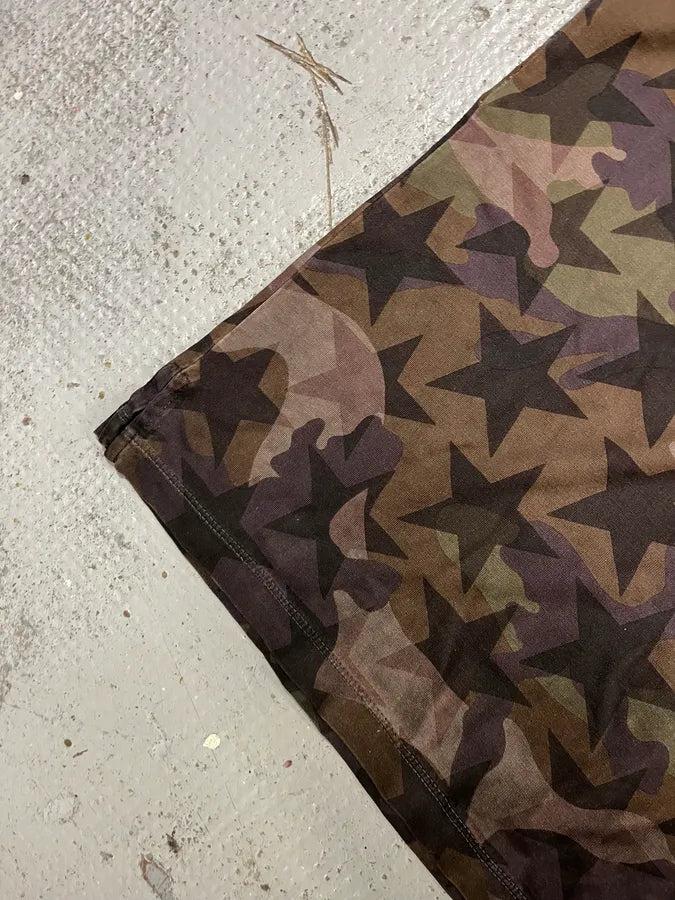 2000s Valentino Camo Stars Khaki T-Shirt JfQzcCy 4