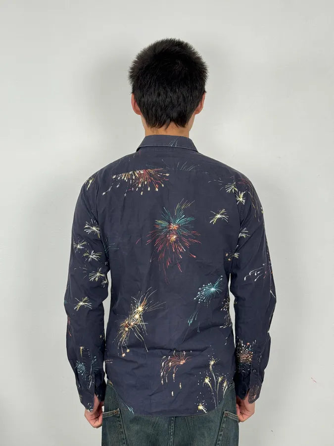 2000s Valentino Fireworks Black Shirt HdFFRpN 2