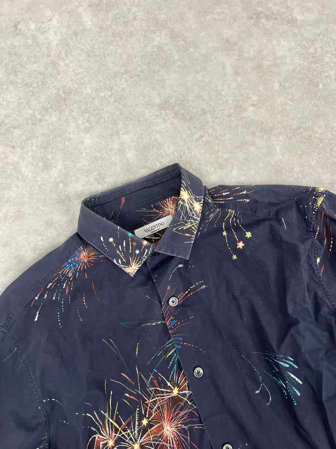 2000s Valentino Fireworks Black Shirt HdFFRpN 4