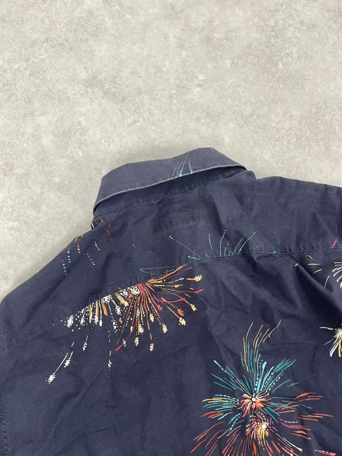2000s Valentino Fireworks Black Shirt HdFFRpN 5