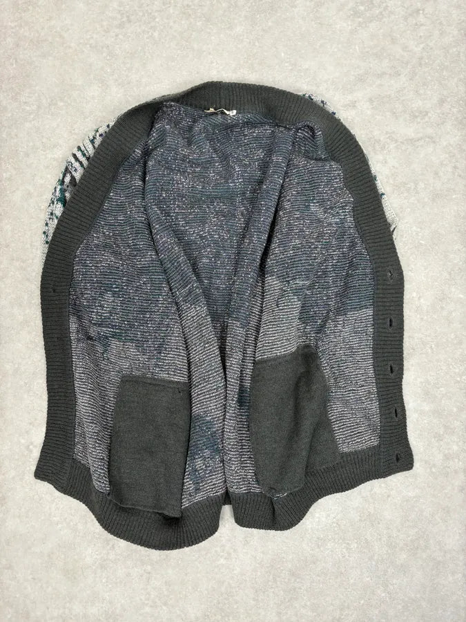 2000s Valentino Forest Hunt Black Wool Cardigan Sweater WnadkHj 6