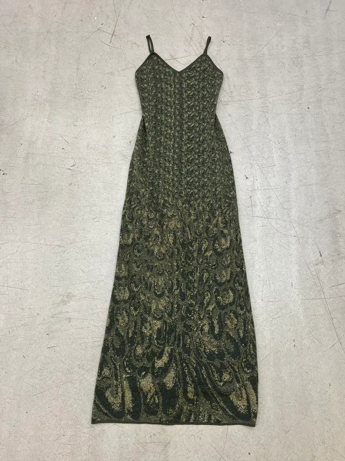 SS1991 Valentino Green Euphoria Maxi Dress cxzNVXZ 2