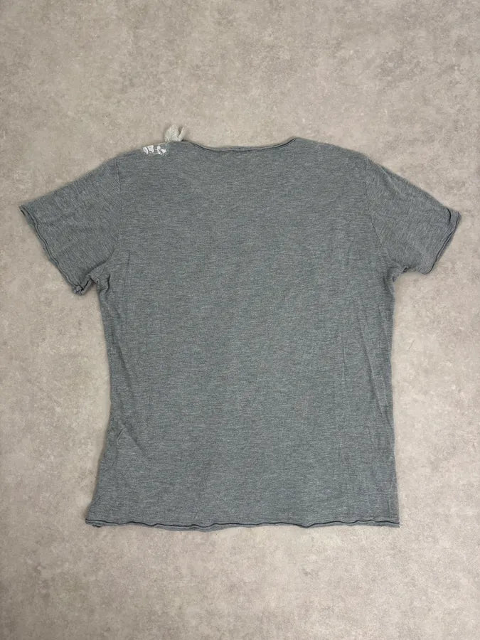 2000s Valentino Grey Floral Embroidered T-Shirt AKzdgxZ 5