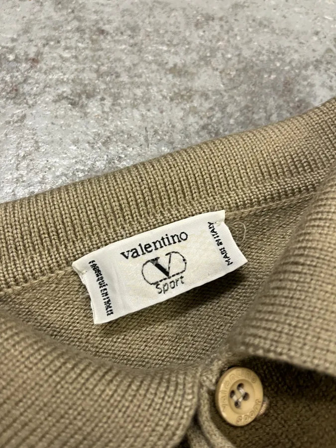 2000s Valentino Stripes Brown Beige Polo Longsleeves PjWCyMo 7