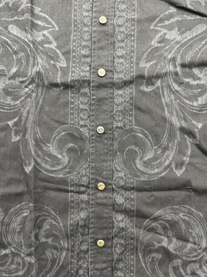 SS2017 Versace Black Baroque Floral Shirt TFhJdpU 8