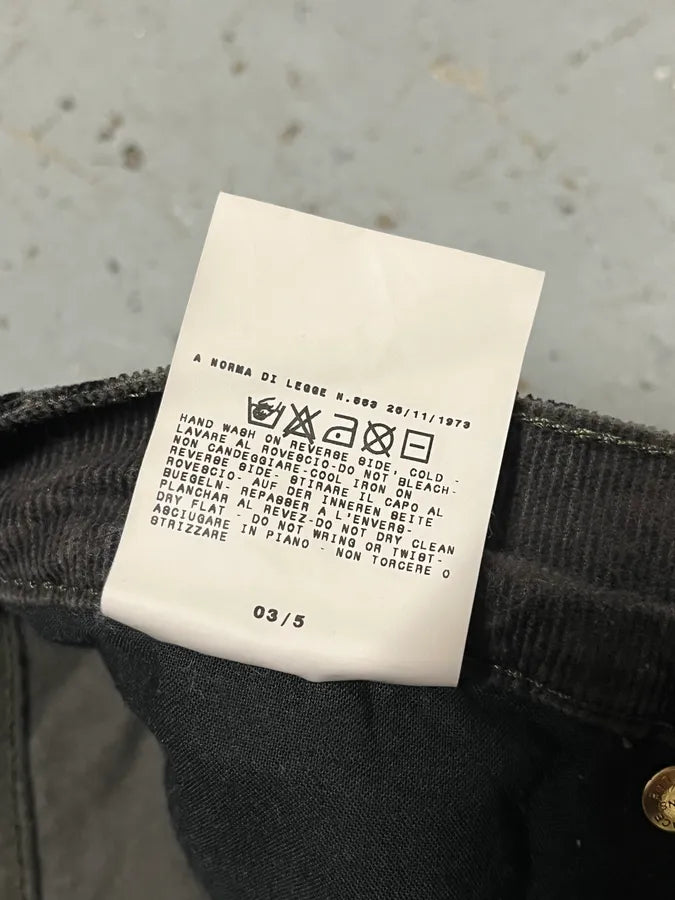 AW2003 Versace Black Bloody Flared Velvet Pants NyOlDHX 13