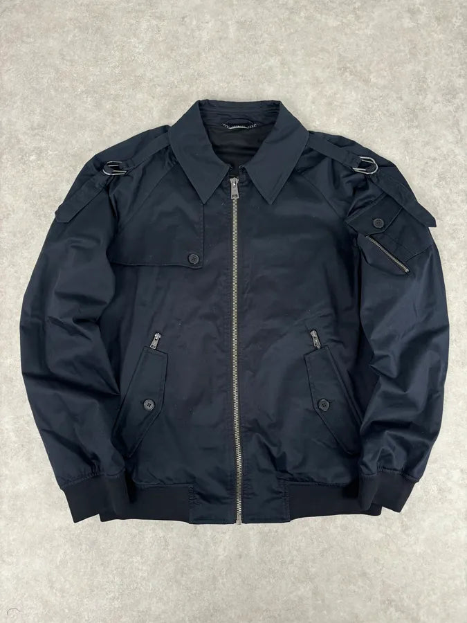 2000s Versace Black Classy Bondage Jacket PXgOauR 0