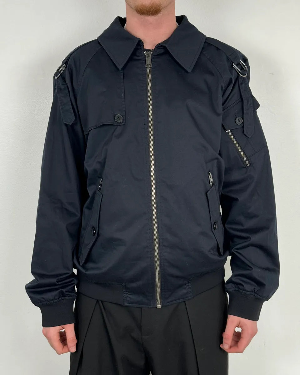 2000s Versace Black Classy Bondage Jacket PXgOauR 0