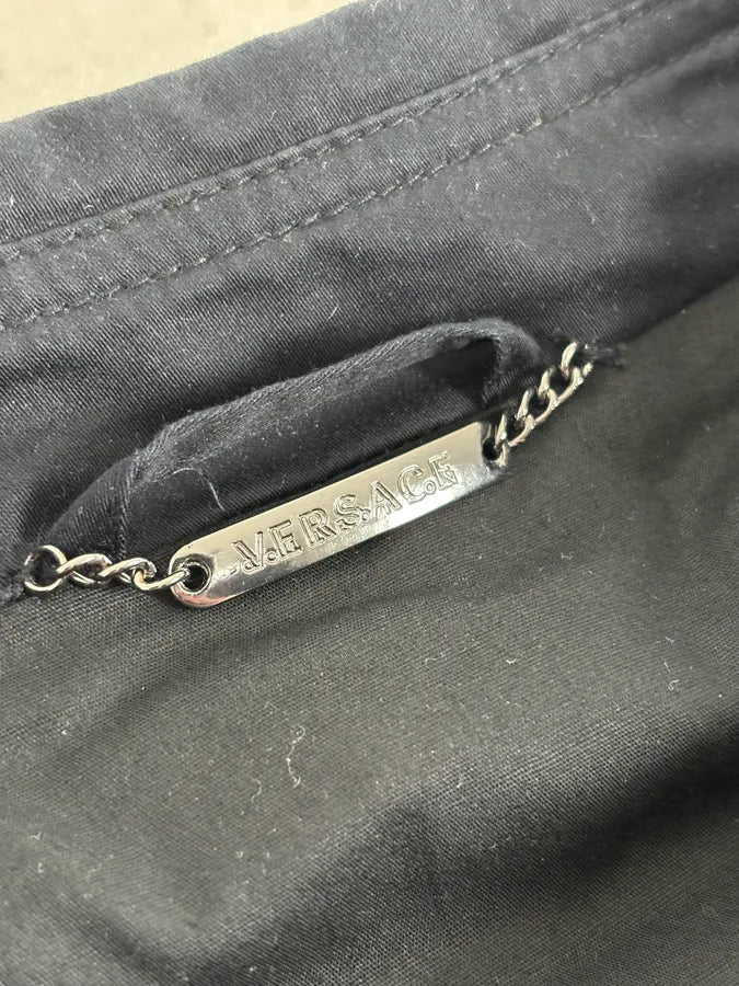 2000s Versace Black Classy Bondage Jacket PXgOauR 9