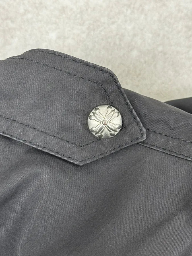 2000s Versace Black Eyelet Multi Zips Jacket pNZhqaT 9