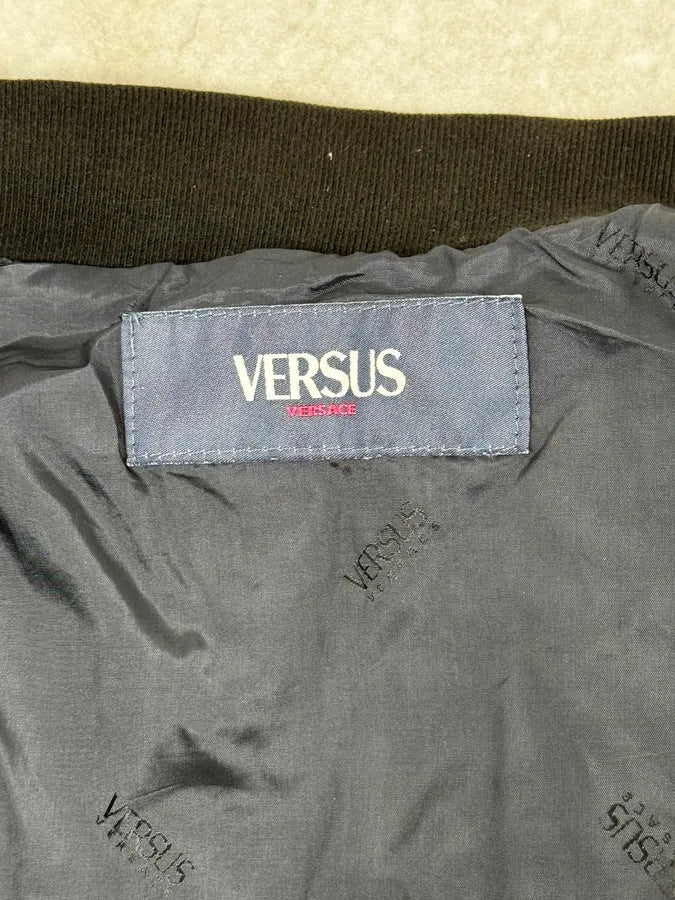 2000s Versace Black Eyled Multi Zips Jacket pNZhqaT 11