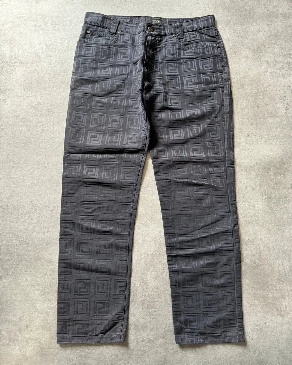 2000s Versace Black Flicker Shadow Pants EeZhEVV 0