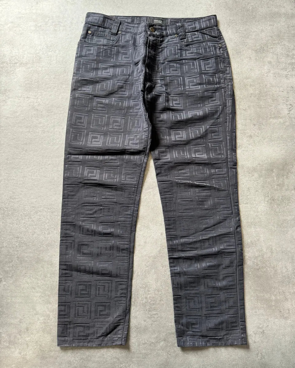 2000s Versace Black Flicker Shadow Pants EeZhEVV 0