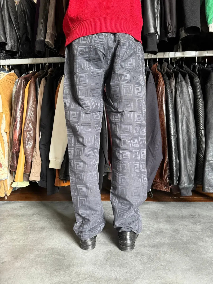 2000s Versace Black Flicker Shadow Pants EeZhEVV 3