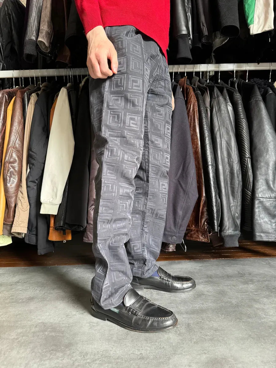 2000s Versace Black Flicker Shadow Pants EeZhEVV 5