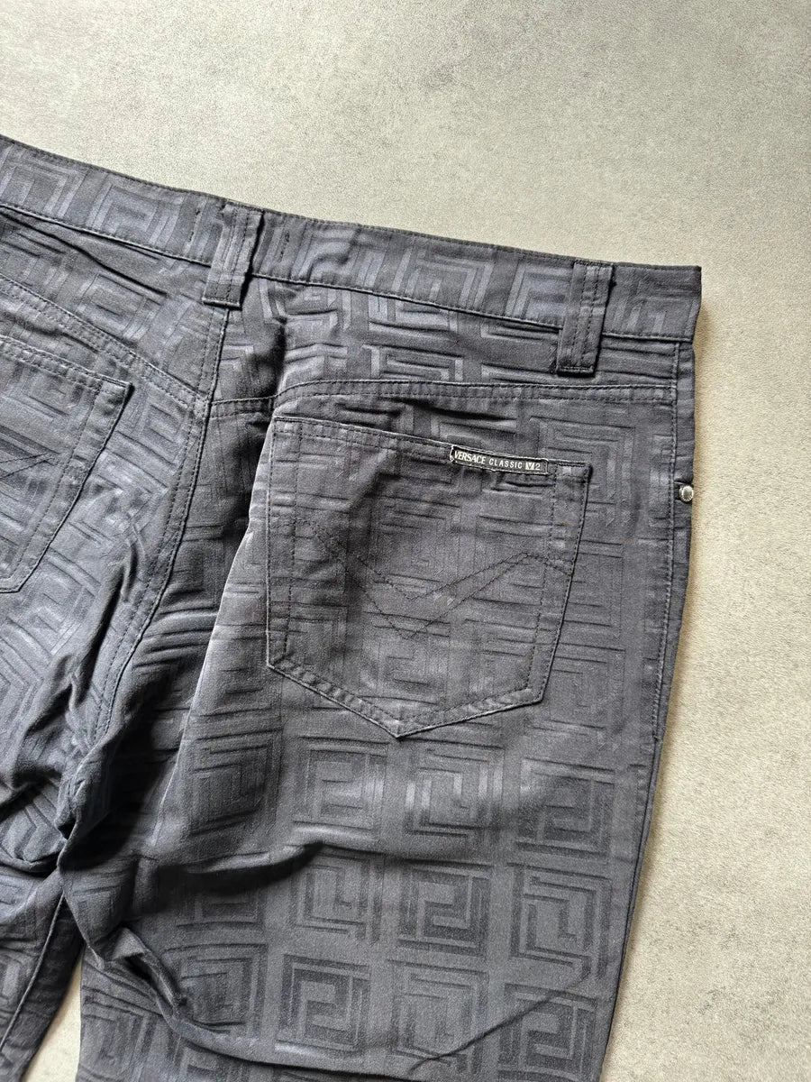 2000s Versace Black Flicker Shadow Pants EeZhEVV 6