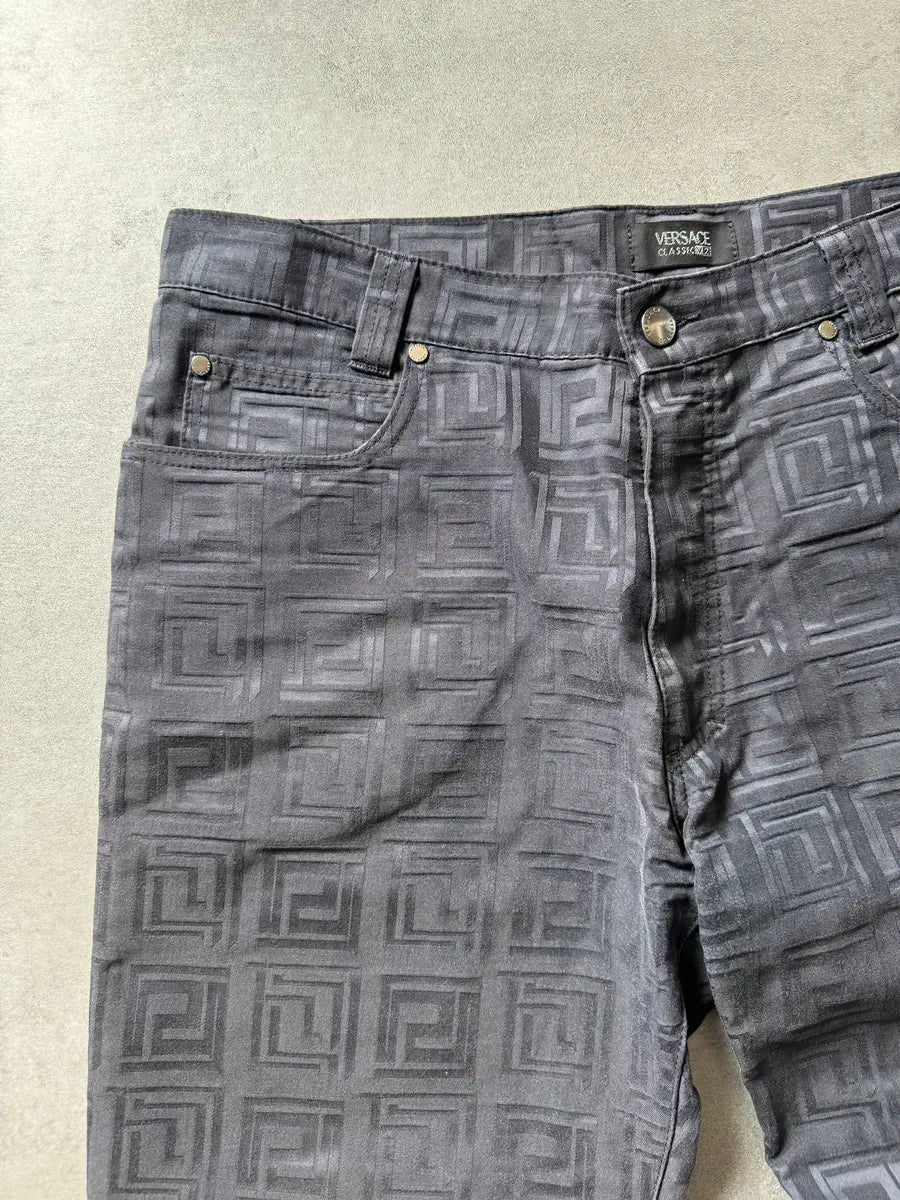 2000s Versace Black Flicker Shadow Pants EeZhEVV 8