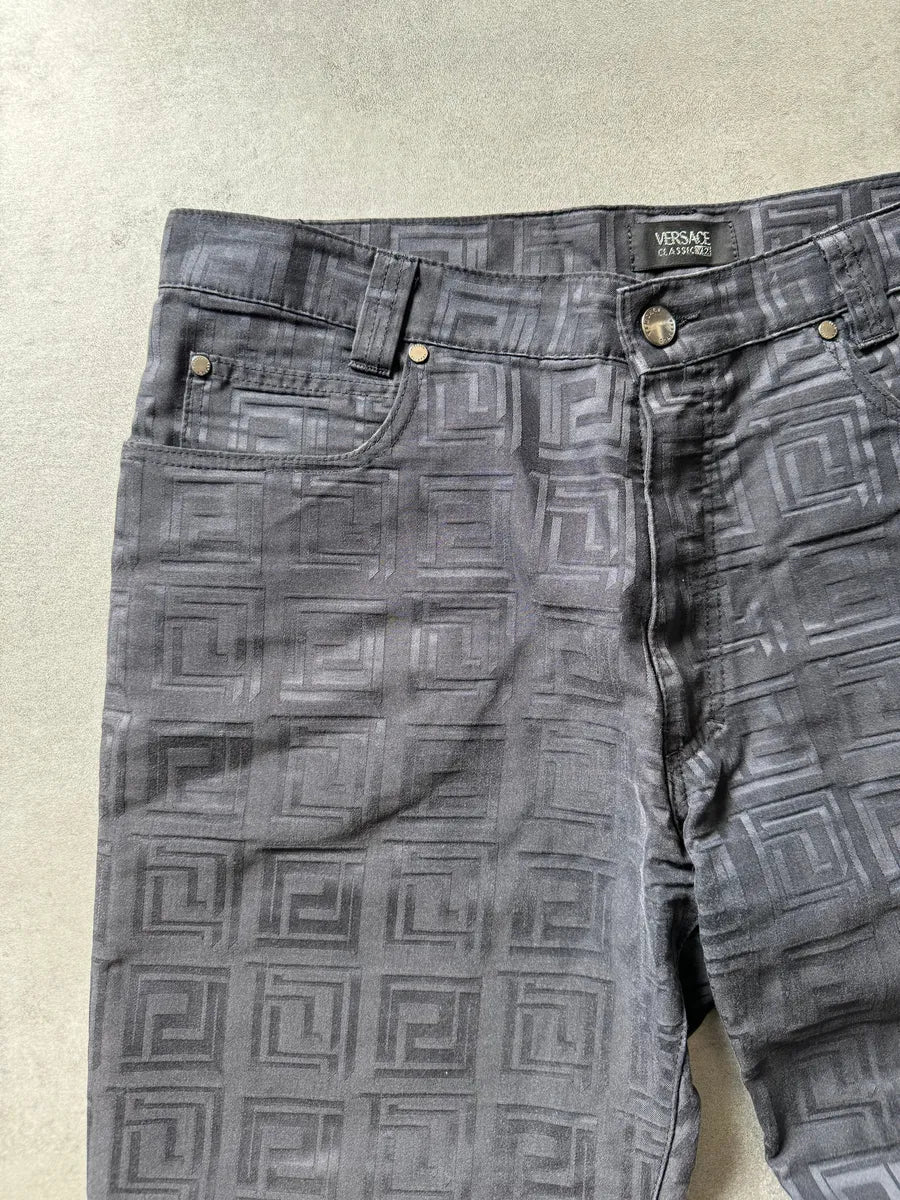 2000s Versace Black Flicker Shadow Pants EeZhEVV 8
